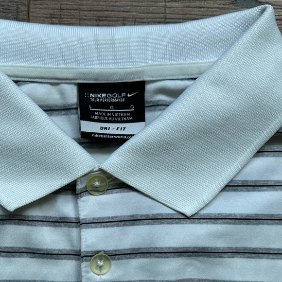 Nike Golf White and Gray L Polo - Picture 3 of 6